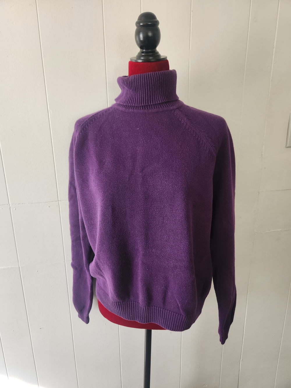 JEANNE PIERRE Purple Turtleneck Sweater Casual Minimalist Fall 2026